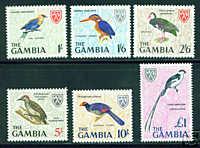 Gambia Scott 222-7 MNH** Key Bird Stamps CV $4.30.