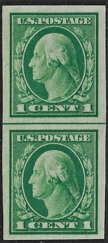 US 1916 Sc. #481 VF/XF NH vert. pair w. horiz.line