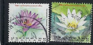 Thailand 1755A-1755B Used 1997 Flowers (fe9921)