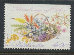 Australia SG 1318  Used - Greetings - Flowers top imperf