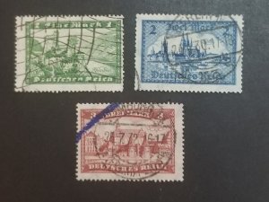 GERMANY Scott 337 338 339 Castle Used Stamp Set Lot T102