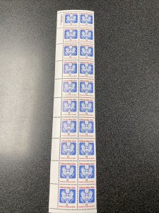 O151 $1 Official Margin Strip Of 20 Superb Never Hinged