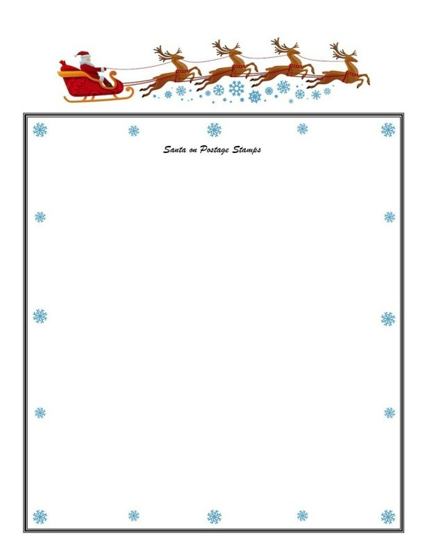 Topical - MAC's BLANK PAGES Santa Claus on Stamps Fun for Kids 