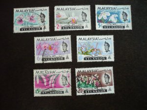 Stamps - Malaya Selangor - Scott# 121-127 - Used Set of 7 Stamps