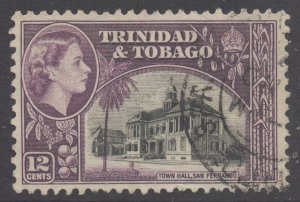 Trinidad Tobago Scott 79 - SG274, 1953 Elizabeth II 12c used