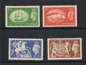 Great Britain 1951 KGVI SG 509-512 or Sc 286-289 set MNH