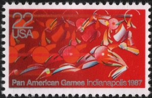 SC#2247 22¢ Pan American Games Single (1987) MNH