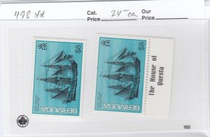 Bermuda 498 $8 Shipwreck mnh