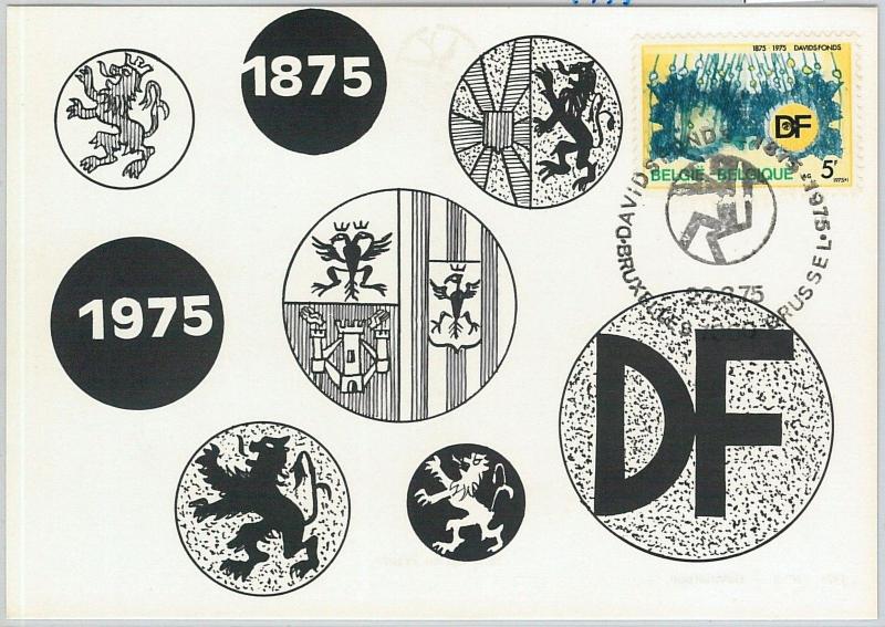 63462 -  BELGIUM - POSTAL HISTORY: MAXIMUM CARD 1975 -  RELIGION Davidsfonds