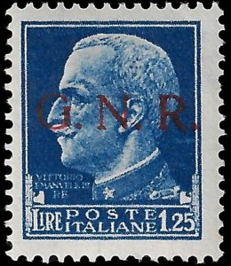 Italian Social Republic 1943 G.N.R.  SG # 11 MNH vf