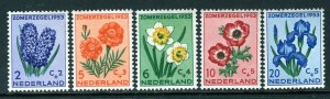 Netherlands 1953 Flowers Charity Set of 5 MNH  