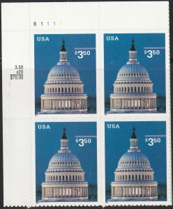 3472 MNH UL PB(4) Capitol Dome - no per item S&H fee