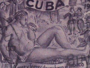 ​CUBA-SIX PICTORIAL CUBA LARGE USED-VERY OLD STAMP-VERY FINE PLEASE WATCH