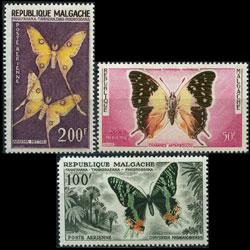MALAGASY 1960 - Scott# C63-5 Butterflies 50-200f NH