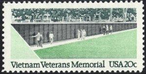 SC#2109 20¢ Vietnam Veterans Memorial Single (1984) MNH