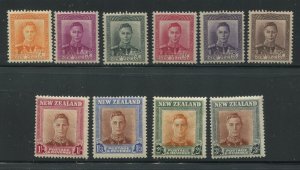 New Zealand #258-268 Mint Set