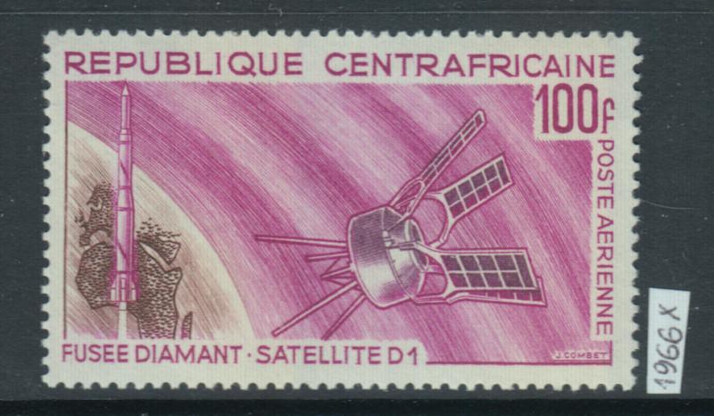 XG-Z941 CENTRAL AFRICAN - Space, 1966 Satellite D1, Airmail MNH Set