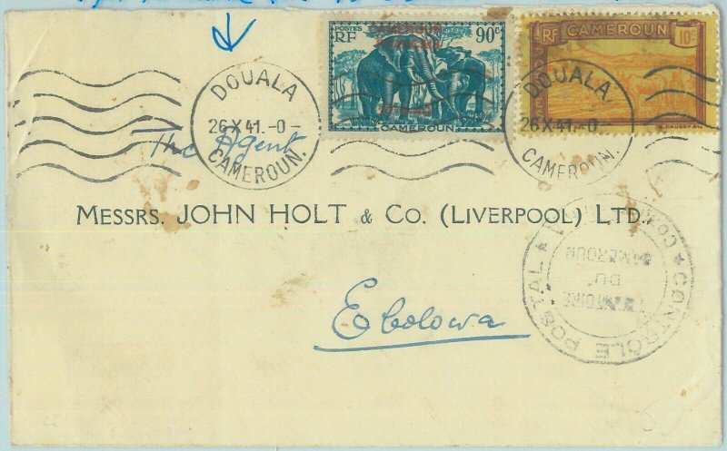 86315 - CAMEROON Cameroon - Postal History - COVER from DOULA to EBOLOWA! 1941-