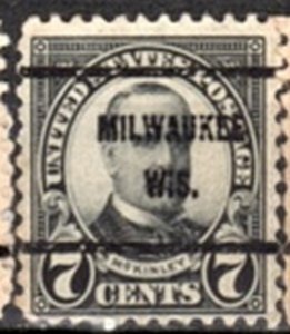 US Stamp #639x63 - William McKinley - Regular Issue 1926-34 w/ Precancel