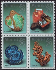 SC#2700-03 29¢ Minerals Block of Four (1992) MNH