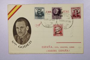 Spain 1937 Civil War Martyr Card - Goded - L38335