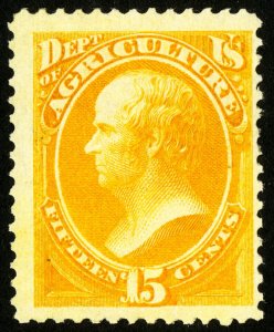 US Stamps # O7 Official MLH VF Fresh Color Large Stamp Scott Value $425.00 