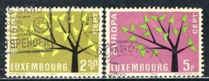 Luxembourg; 1962: Sc. # 386-387: Used Cpl. Set