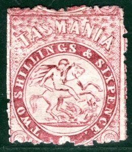 Australia States TASMANIA QV Postal Fiscal SG.F13 2s/6d Mint MM Cat £350 SBLUE22