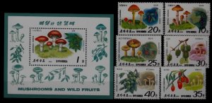 Korea N 2815-21 MNH Mushrooms SCV12.50