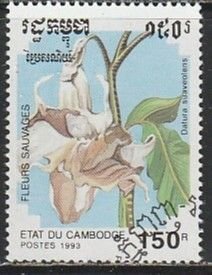 1993 Cambodia - Sc 1264 - used VF -   single - Flowers