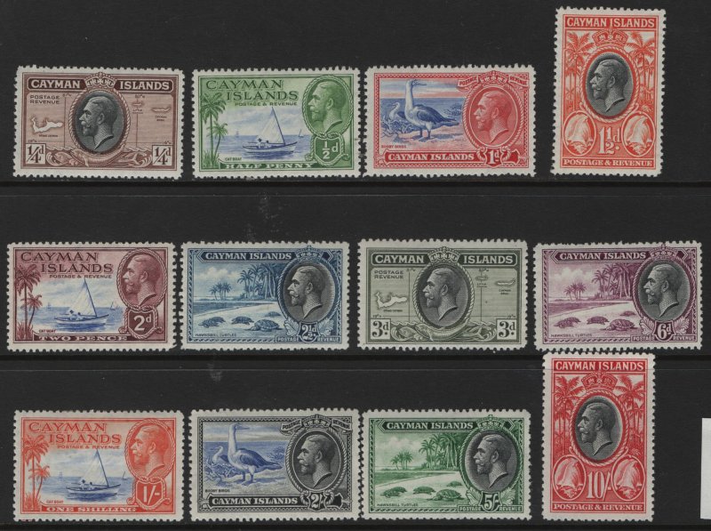 CAYMAN ISLANDS   85-96 MNH, H REMNANT 1935-36 SET, READ