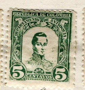 COLOMBIA ANTIOQUIA;  1899 early Cordoba issue Mint hinged 5c. value