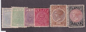 Fiji Scott #'s 40 - 45 Set F-VF OG hinged nice colors scv $ 232  ! see pic !