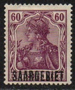 Saar Sc #53 Mint Hinged