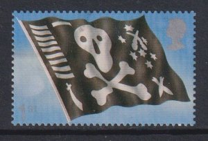 Great Britain  #1999c used  2001  flags 1st Jolly Roger