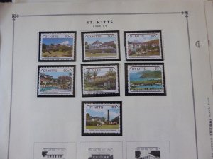 St Kitts 1983-1989 Mint/MNH Stamp Collection on Scott Intl Album Pages