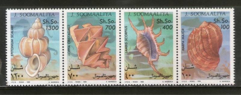 Somalia 1994 Sea Shells Marine Life 4v MNH # 19108A