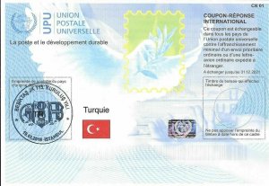 TURKEY - (IRC) INT. REPLY COUPON (31.12.2021) (SPECIAL DAY POSTMARKED-01)