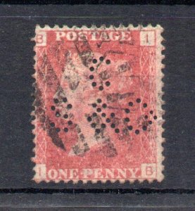 PENNY RED PLATE 173 WITH 'C S & Co' PERFIN