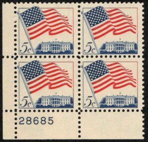 US #1208a U.S. FLAG MNH LL PLATE BLOCK #28685