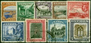 Cyprus 1934 Set of 9 to 9pi SG133-141 Fine Used