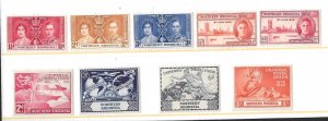 NORTHERN RHODESIA 1937 - 1949 COMMEMORATIVE SETS MINT HINGED Cat £8+