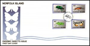 Norfolk Island 448-451 Insects U/A FDC