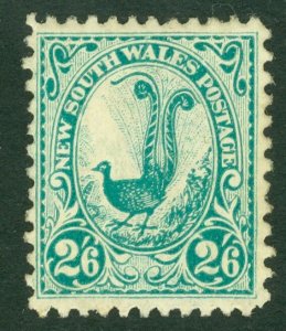 Sg 349 New South Wales 1905. 2/6 Blue-Green. Fine Ungrasped Mint Cat-