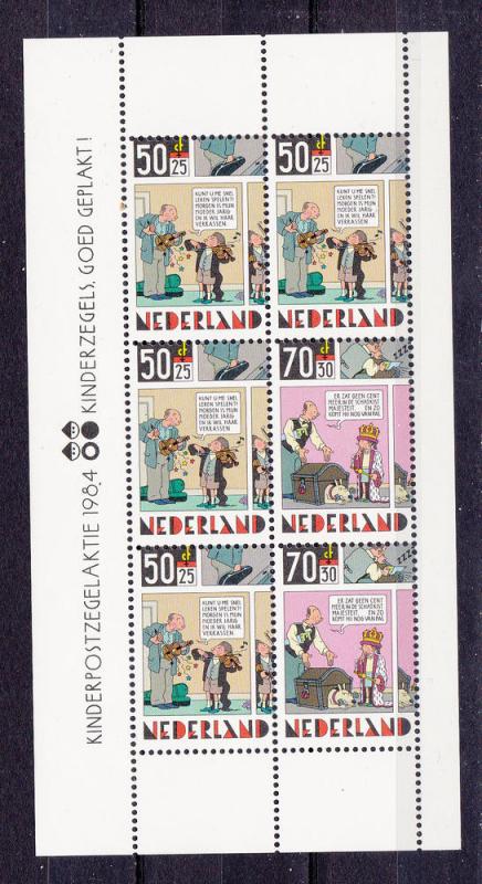 Netherlands B610a MNH 1984 Comic Strips Souv.Sheet