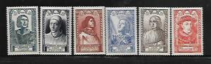 FRANCE B207-B212, MNH, 1946 ISSUE