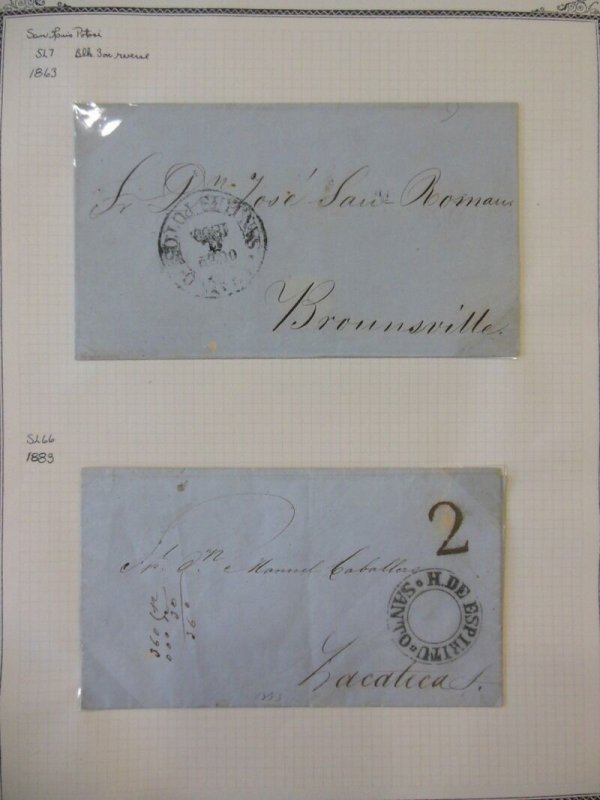 MEXICO : Beautiful & Scarce Stampless collection of 16 items. Many Better.