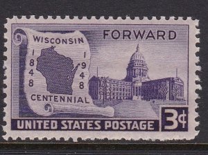 957 Wisconsin Statehood MNH