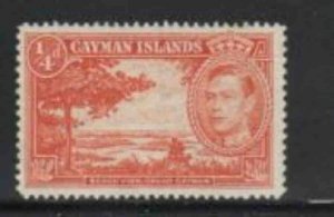 CAYMAN ISLANDS #100 1938 1/4p KING GEORGE VI & BEACH VIEW MINT VF LH O.G