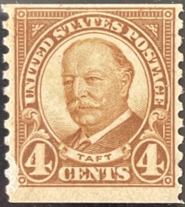 Scott #687 1930 4¢ William Howard Taft rotary perf. 10 vertically MNH OG flawed